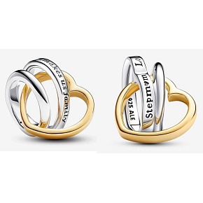 Charm Srdce a kruh - Láska z nás dělá rodinu, korálek na náramek rodina