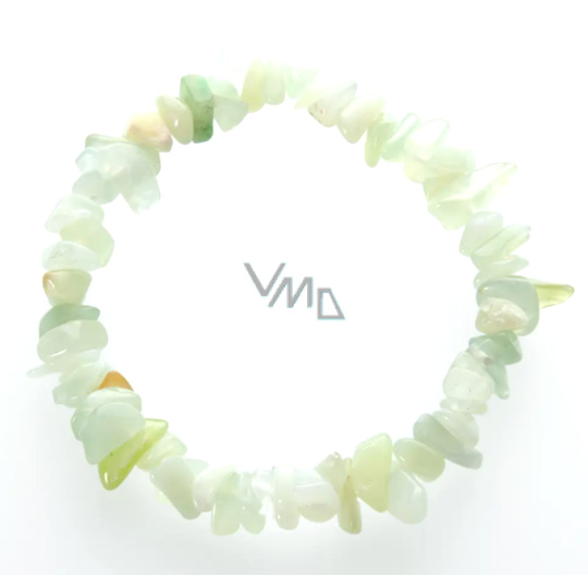 Serpentin náramek elastický sekaný přírodní kámen 19 cm, kámen léčitelů