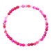Achát růžový páskovaný náramek elastický přírodní kámen, kulička 4 mm / 19 cm