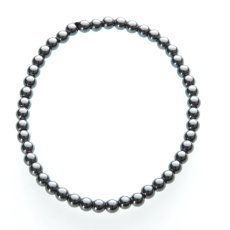 Hematit náramek elastický přírodní kámen, kulička 4 mm / 21 - 22 cm, pro muže, kámen zdravé krve