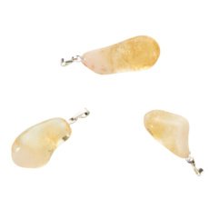 Citrín Troml přívěsek přírodní kámen, S cca 2,5 cm, 1 kus, AA kvalita, kámen hojnosti, úspěchu