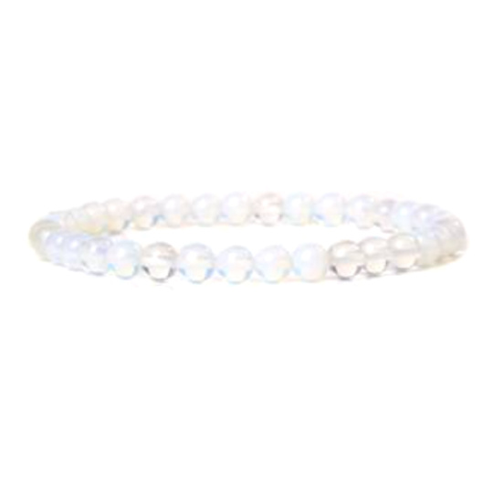 Křišťál náramek elastický přírodní kámen, kulička 4 mm / 15 cm, pro děti