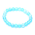 Opalit tyrkysový matný náramek elastický, syntetický kámen kulička 6 mm / 16 cm, pro děti, kámen přání a naděje