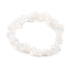 Opalit bransoletka elastyczna, syntetyczny kamień 16 cm, dla dzieci, kamień nadziei i pragnienia