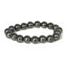 Magnetovec zeštíhlující magnetický náramek elastický přírodní kámen, kulička 10 mm / 16 - 17 cm