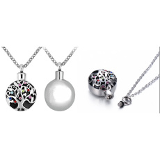 Pamiętkowy, pogrzebowy wisiorek, Drzewo życia wodoodporny, stal nierdzewna