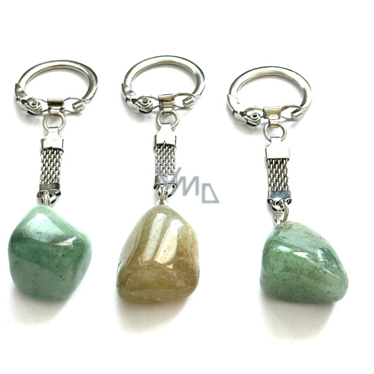 Aventurin Troml přívěsek klíčenka přírodní kámen, cca 10 cm, 1 kus, kámen štěstí