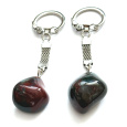 Bloodstone Troml přívěsek klíčenka přírodní kámen, cca 10 cm, 1 kus, vynikající čistič krve