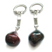 Bloodstone Troml přívěsek klíčenka přírodní kámen, cca 10 cm, 1 kus, vynikající čistič krve