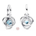 Charm Sterlingové stříbro 925 Aqua kruh věčnosti březen, přívěsek na náramek symbol