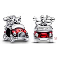 Charm Sterlingové stříbro 925 Disney Mickey & Minnie ma výletě, korálek na náramek cestování