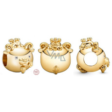 Charm Sterlingové stříbro 925 Ovce nebo Koza je osmé zvíře ve 12letém cyklu čínského znamení zvěrokruhu, korálek na náramek