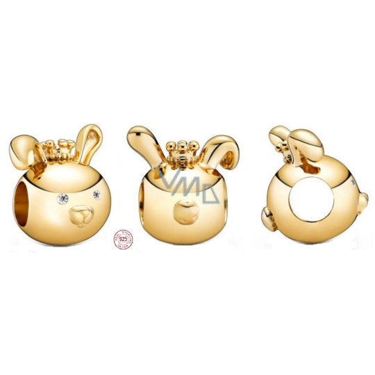 Charm Sterlingové stříbro 925 Králík, Zajíc je čtvrté zvíře ve 12letém cyklu čínského znamení zvěrokruhu, korálek na náramek Charm Sterlingové stříbro 925 Králík, Zajíc je čtvrté zvíře ve 12letém cyklu čínského znamení zvěrokruhu, korálek na náramek