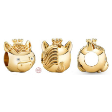 Charm Sterlingové stříbro 925 Kůň je sedmé zvíře ve 12letém cyklu čínského znamení zvěrokruhu, korálek na náramek