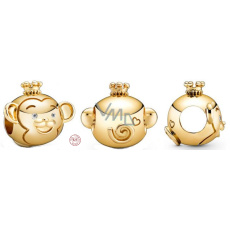 Charm Sterlingové stříbro 925 Opice je deváté zvíře ve 12letém cyklu čínského znamení zvěrokruhu, korálek na náramek