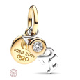 Charm Sterlingové stříbro 925 Paříž 2v1 2024 Olympiáda, přívěsek na náramek sport