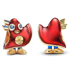 Charm Francie, Paříž 2v1 2024 Olympiáda Maskot, korálek na náramek sport