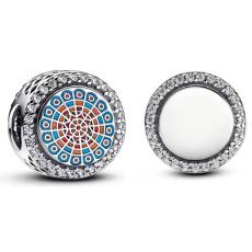 Charm Francie, Paříž Cathedral Rosette - ryté kouzlo , korálek na náramek cestování Charm Francie, Paříž Cathedral Rosette - ryté kouzlo , korálek na náramek cestování