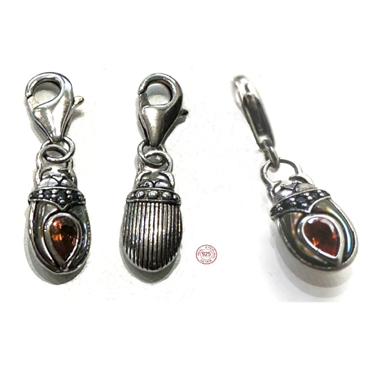 Charm Sterlingové stříbro 925 Skarabeus, přívěsek na náramek zvíře