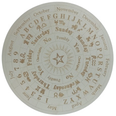 Věštecká kyvadlová hrací deska dřevěná s měsíční hvězdou 25 cm