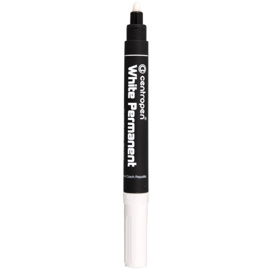 Centropen White permanentní popisovač šroký bílý 2,5 mm