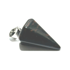 Obsidian Moka kyvadlo přírodní kámen 2,2 cm, kámen záchrany
