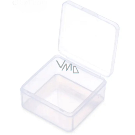 Plastová krabička čirá 8,4 x 8,4 x 2,5 cm 1 kus