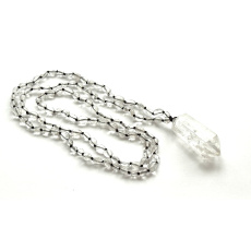 108 Mały Kriształowy naszyjnik modlitewny, kamień naturalny, ręczna produkcja, kamień kamieni