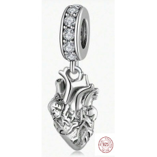 Charm Sterlingové stříbro 925 Srdce, přívěsek na náramek láska