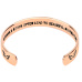 Nerezová ocel náramek pozlacený s gravírováním Těžké cesty..., otevřená manžeta, 2,5 mm