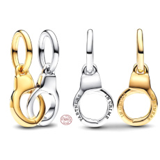 Charm Sterlingové stříbro 925 Otevíratelná a rozdělitelná pouta, přívěsek na náramek přátelství Charm Sterlingové stříbro 925 Otevíratelná a rozdělitelná pouta, přívěsek na náramek přátelství