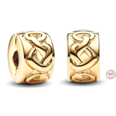 Charm Sterlingové stříbro 925 Proplétaná srdce, korálek na náramek láska Charm Sterlingové stříbro 925 Proplétaná srdce, korálek na náramek láska