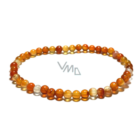 Achát oranžový náramek elastický přírodní kámen, kulička 4 mm / 19 cm, stabilita, energie, sebedůvěra Achát oranžový náramek elastický přírodní kámen, kulička 4 mm / 19 cm, stabilita, energie, sebedůvěra