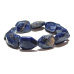 Sodalit náramek elastický leštěný broušený přírodní kámen cca 2 cm / 16 - 17 cm, kámen komunikace