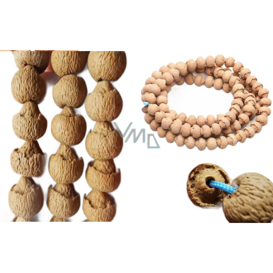 Lotus Bodhi přírodní lotosový korálek 1 kus, kulička 9,5 mm - mír, požehnání Lotus Bodhi přírodní lotosový korálek 1 kus, kulička 9,5 mm - mír, požehnání