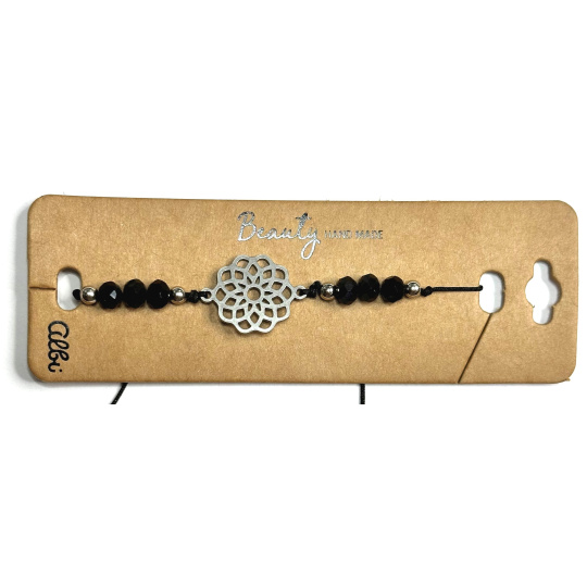 Albi Lotosový květ náramek černý, nastavitelná velikost 1 kus