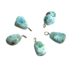 Larimar Troml přívěsek, přírodní kámen, M cca 3 cm, 1 kus, klid, mír, vyrovnanost