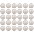Kuličky bílé polystyrénové glitrové cca 2 cm, 30 kusů