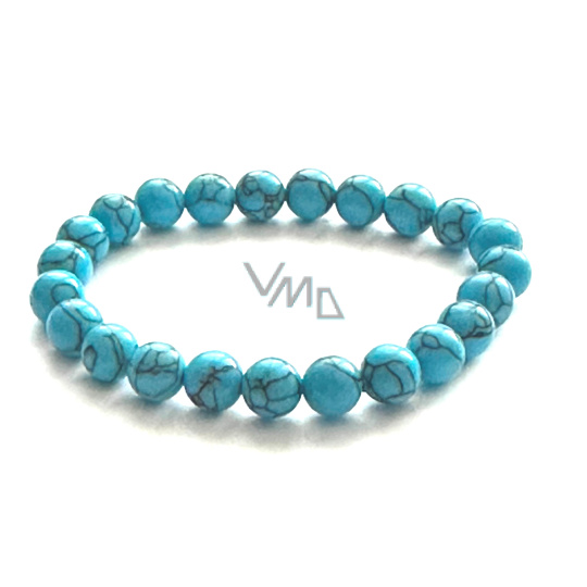 Tyrkenit náramek elastický přírodní kámen, kulička 8 mm / 16 - 17 cm, kámen mladých lidí, hledá životní cíl, ochrana Tyrkenit náramek elastický přírodní kámen, kulička 8 mm / 16 - 17 cm, kámen mladých lidí, hledá životní cíl, ochrana