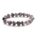 Ametyst chevron náramek elastický přírodní kámen, kulička 12 mm / 16 - 17 cm, kámen králů a biskupů