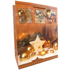 Torba prezentowa papierowa świąteczna WBL 2434 złota CZ/xSK/HU