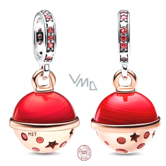 Charm Sterlingové stříbro 925 Planeta Mars, Murano dvoubarevný třpytivý přívěsek na náramek vesmír Charm Sterlingové stříbro 925 Planeta Mars, Murano dvoubarevný třpytivý přívěsek na náramek vesmír