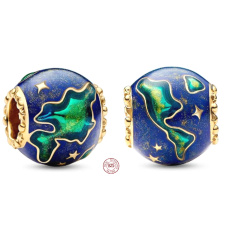 Charm Sterlingové stříbro 925 Planeta Země, přívěsek na náramek vesmír