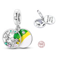 Charm Sterlingové stříbro 925 Tvrdá práce se vždy vyplatí, králík a želva, přívěsek na náramek zvíře