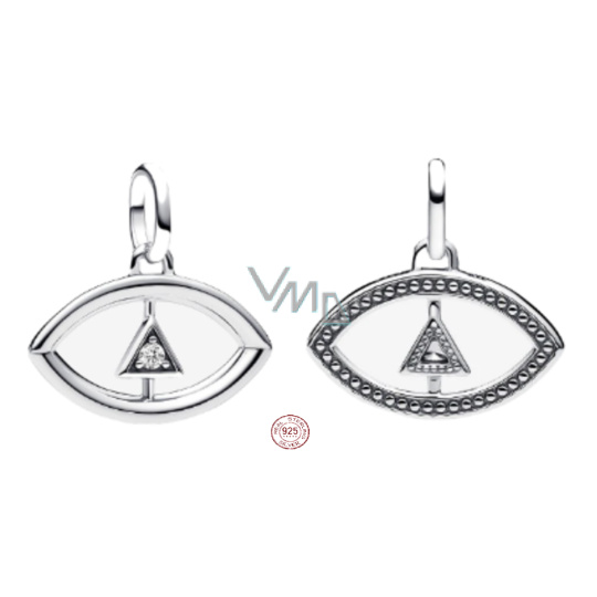 Charm Sterlingové stříbro 925 Mini medailon Amulet proti uhranutí symbol