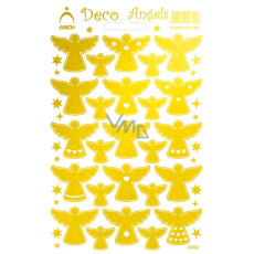 Arch Holografické dekorační samolepky Andílci zlaté hladké 12 x 18 cm Arch Holografické dekorační samolepky Andílci zlaté hladké 12 x 18 cm