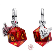 Charm Sterlingové stříbro 925 Stranger Things Červené kostky, přívěsek na náramek film