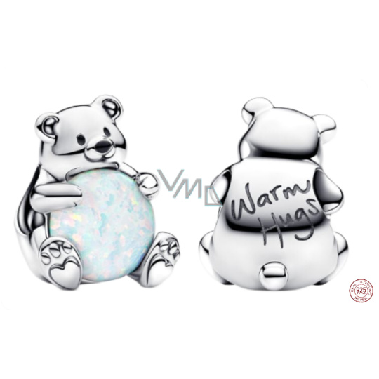 Charm Sterlingové stříbro 925 Lední medvěd se sněhovou koulí, korálek na náramek zvíře Charm Sterlingové stříbro 925 Lední medvěd se sněhovou koulí, korálek na náramek zvíře