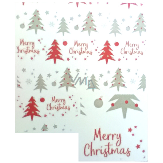 Nekupto Dárkový balicí papír vánoční 70 x 1000 cm Bílý červený nápis Merry Christmas Nekupto Dárkový balicí papír vánoční 70 x 1000 cm Bílý červený nápis Merry Christmas