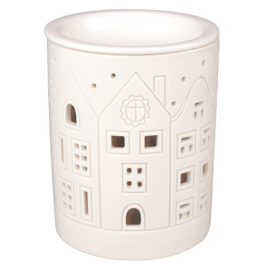 Aromalampa porcelánová domky 10,5 x 13,5 cm